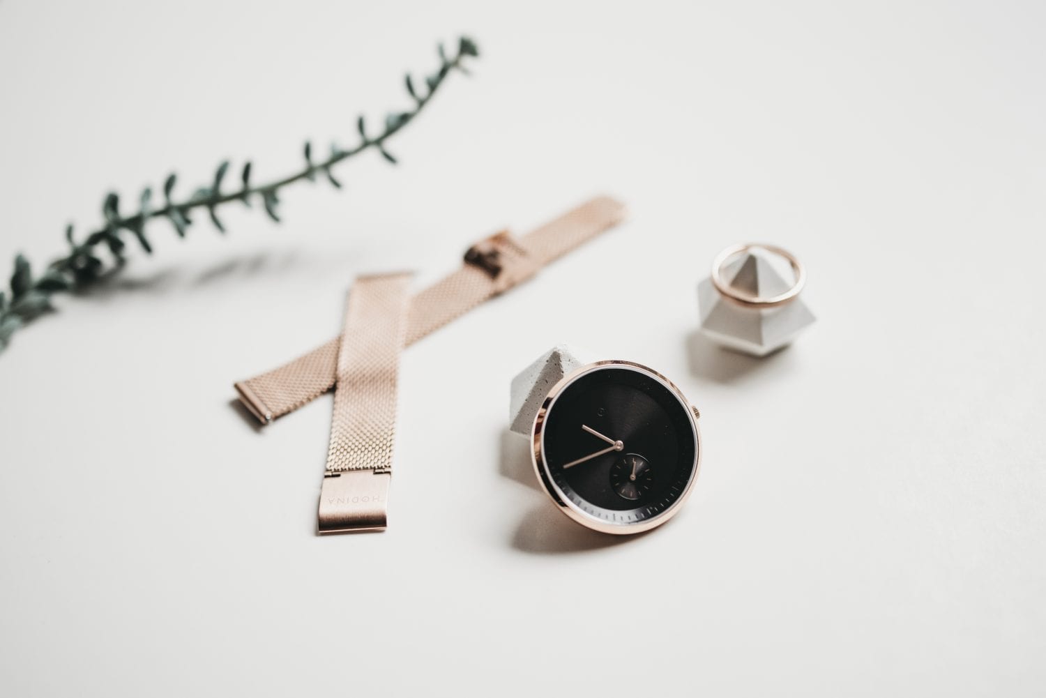 Hodina női óraszíj – KIRKLAND rosegold mesh szíj