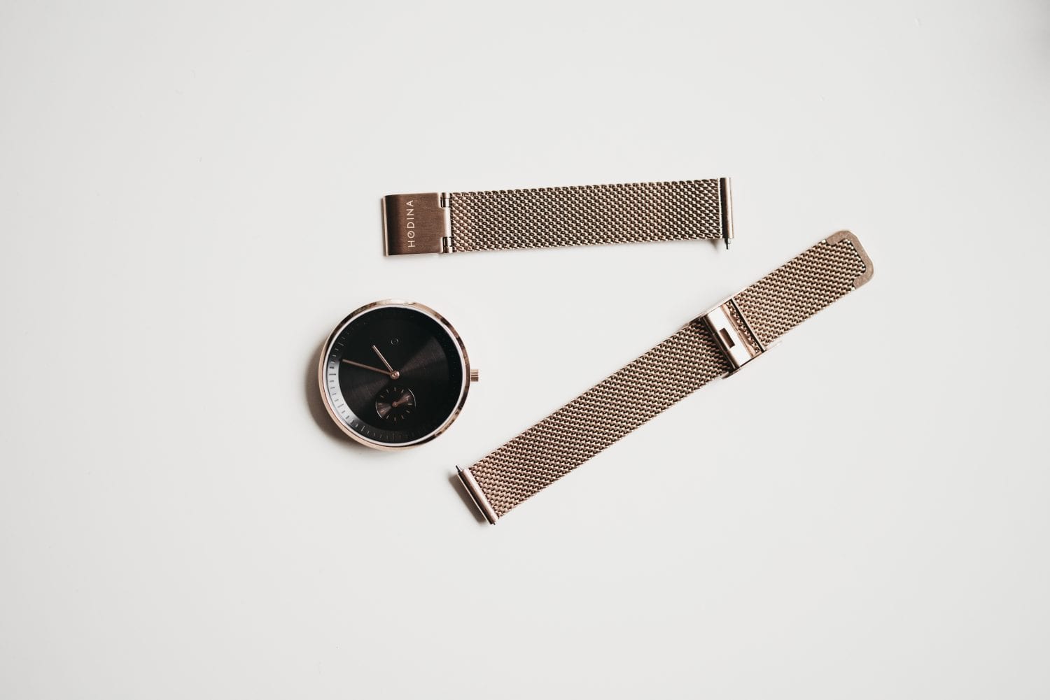 Hodina női óraszíj – KIRKLAND rosegold mesh szíj